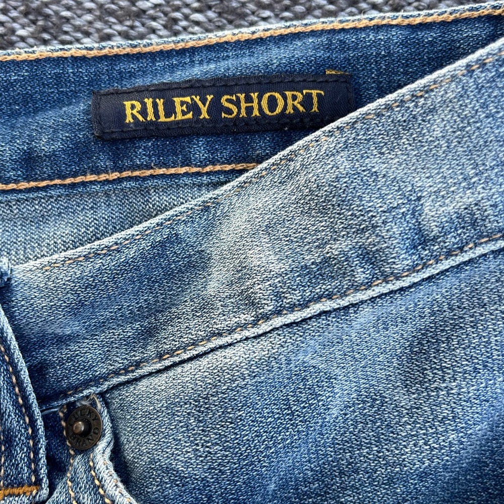 Lucky Brand Star Print Denim Jean Shorts - Blue - Picture 3 of 4